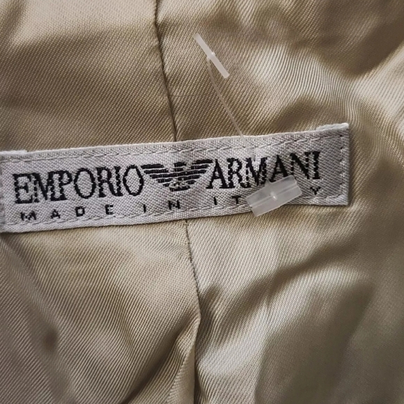 Emporio Armani Women's Size Small Beige Tan Cream Designer Jacket B29#8 - Picture 7 of 8